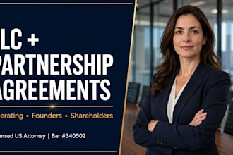 draft llc operating agreement, partnership, and shareholder agreements