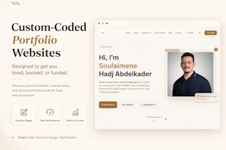 design and develop a custom react portfolio website that gets you hired