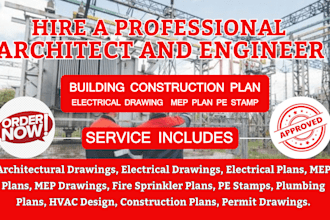 architectural drawing electrical drawing mep plan fire sprinkler permit drawing