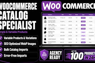 import woocommerce products and variations professionally