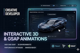 build immersive 3d react website with gsap scrolltrigger and threejs from figma