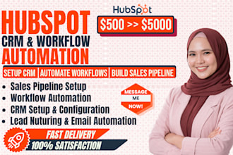 setup hubspot workflow automation, CRM and sales pipeline