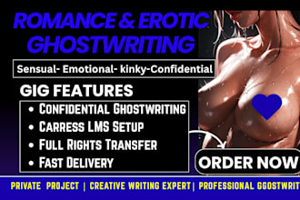 write erotic story, romance ghostwriter, erotica, bdsm, igbtq, erotic writing