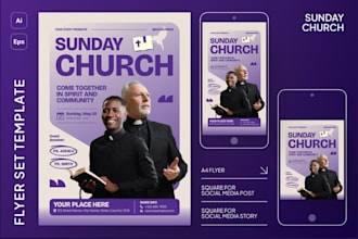 design a weekly church bulletin and order of service