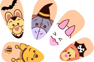 design a nail design that you can then show to a nail tech