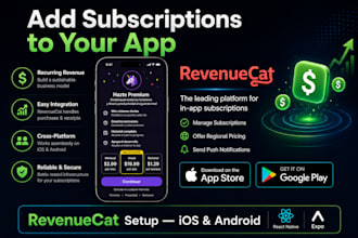 integrate revenuecat subscriptions and in app purchases
