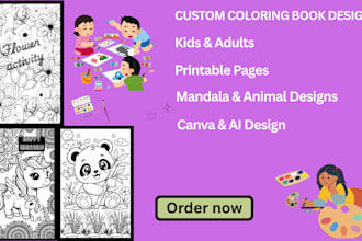 design coloring books and pages with canva and ai