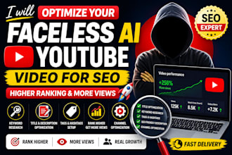 optimize your faceless ai youtube videos for SEO higher ranking