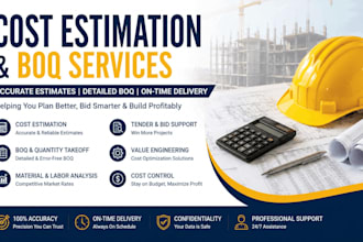 do material takeoff and cost, bid estimation, quantity takeoff, boq, cost report