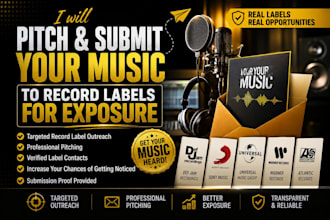pitch and submit your music to record labels for exposure