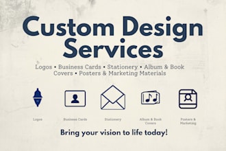 design a custom logo, business card, flyer, and stationery
