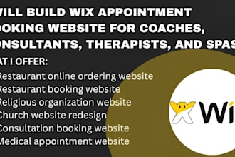 build wix appointment booking website for coaches consultants and therapists spa