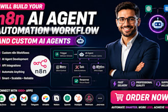 build your n8n ai agent automation workflow and custom ai agents