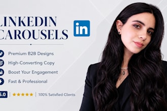 design premium linkedin carousels and b2b content