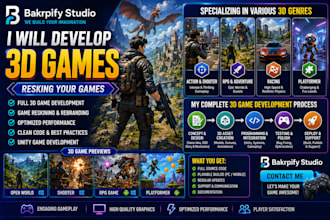 build 3d games using unity