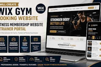 create wix gym booking website fitness membership website