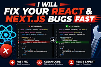 fix your react and next js bugs fast and clean