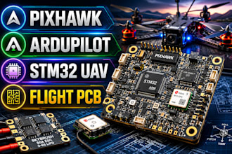 design drone flight controller pcb, pixhawk ardupilot, skybrush esc stm32