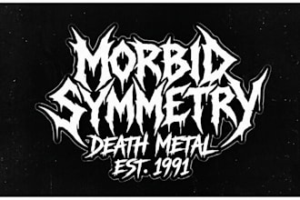 design death metal logo with texture and chrome effect