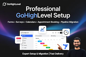 setup gohighlevel form surveys calendars appointment booking pipeline migration