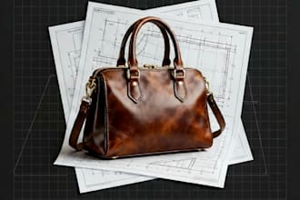create professional leather bag patterns and templates