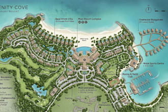 do resort map, hotel map, boutique hotel map, luxury resort map, master plan