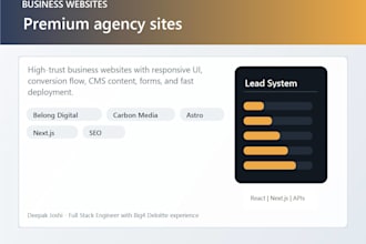 build a premium business website or agency site