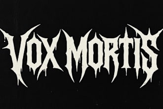 custom death metal, metalcore with texture and chrome effect