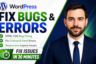 fix wordpress issues ,fix wordpress , bug , errors wordpress help