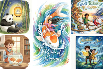 children story book illustration children story children story book illustration