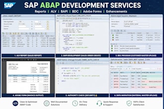 develop sap abap reports, alv reports, bapi and bdc programs