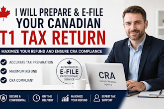 professionally prepare and e file your canada t1 tax return for maximum refund