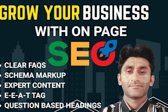 do on page SEO, aeo, GEO and technical optimization for website
