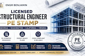 license structural engineer pe stamp for georgia washington california virginia