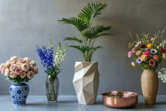 design custom 3d vase model 3d printable flower vase home decor and gift