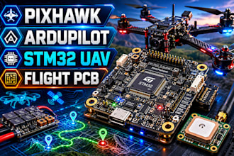 design drone flight controller pcb, pixhawk ardupilot, skybrush esc stm32