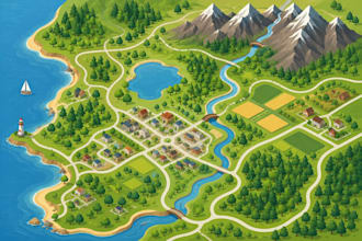 do vector maps, trail map, campus map, tourist map and rv park map