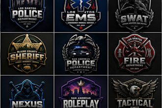 design a custom fivem police ems swat logo