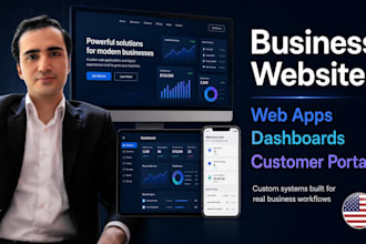 build a business website web app dashboard or customer portal