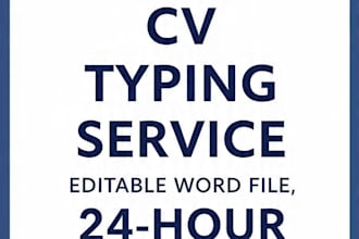 type and professionally format your CV , resume ,and cover letter