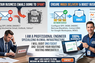 fix spf, dkim, dmarc, and email spam delivery issues