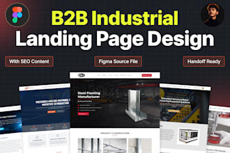design a b2b manufacturing landing page with SEO content