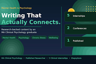 write a mental health or psychology blog post