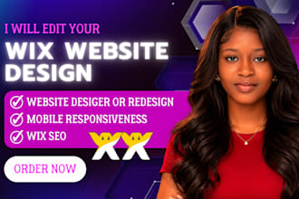 edit wix website design redesign wix website fix wix website wix website edit