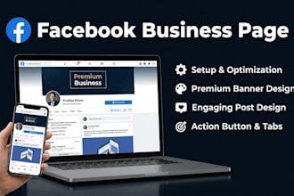 create, setup professional facebook business page and post design