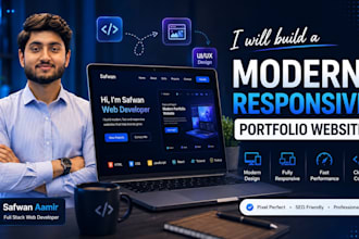 create responsive portfolio website with deployment, source code and revisions