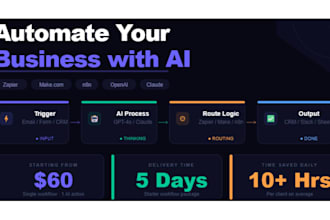 build ai business automation with zapier, makecom, n8n and openai