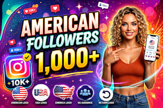 provide 1,000 organic USA targeted instagram followers