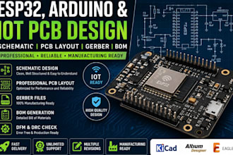 design esp32, arduino, iot pcb, schematic and gerber files