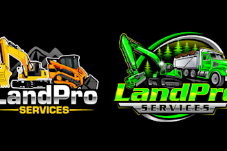 do gorgeous skid steer, excavator and truck logo with unlimited revision